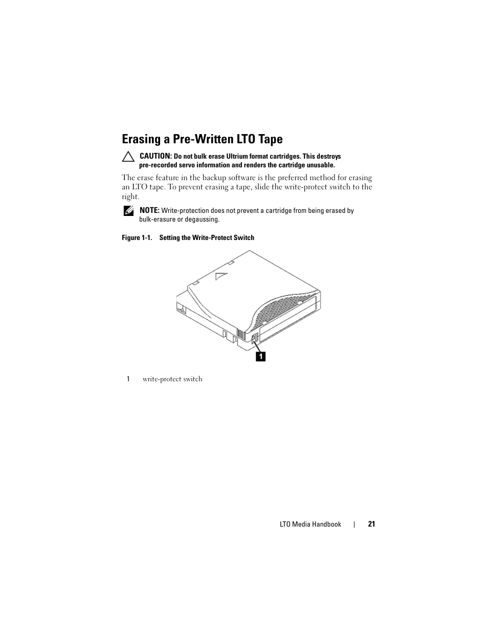 Erasing a pre-written lto tape | Dell PowerVault 124T User Manual | Page 21 / 28