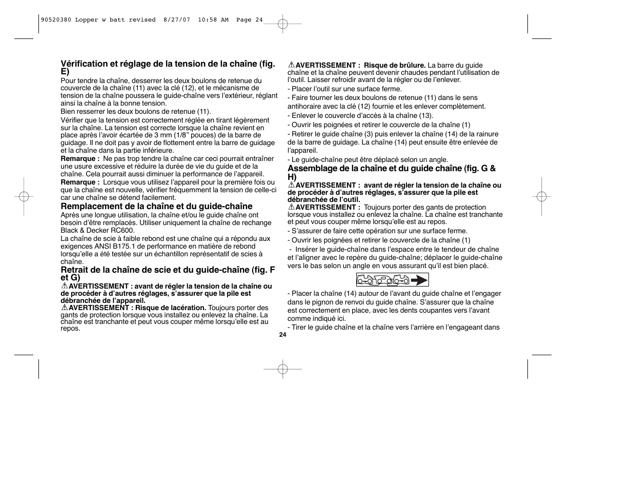 Black & Decker Alligator 90520380 User Manual | Page 24 / 44