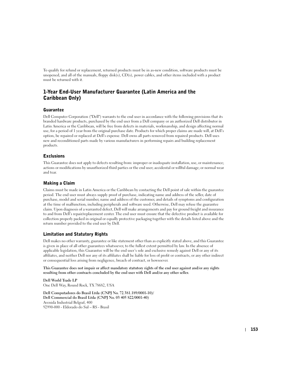 Dell Inspiron 5100 User Manual | Page 153 / 160