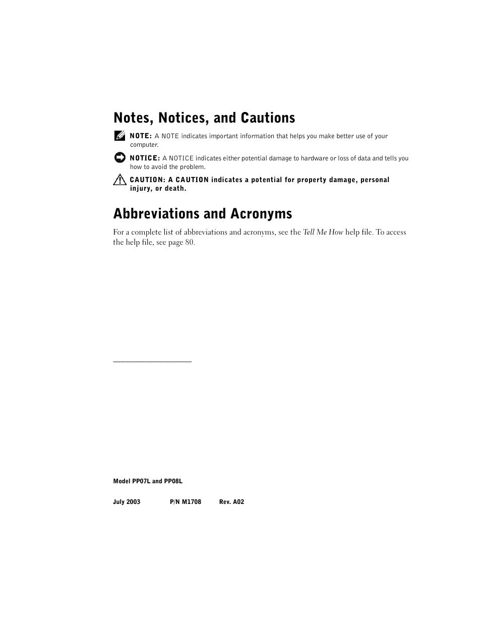Abbreviations and acronyms | Dell Inspiron 5100 User Manual | Page 2 / 160