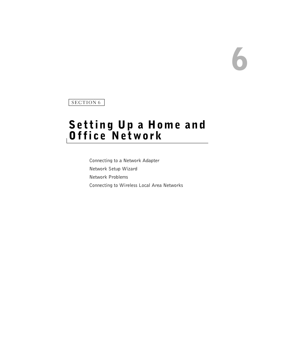 Setting up a home and office network, 6 setting up a home and office network | Dell Inspiron 5100 User Manual | Page 65 / 160