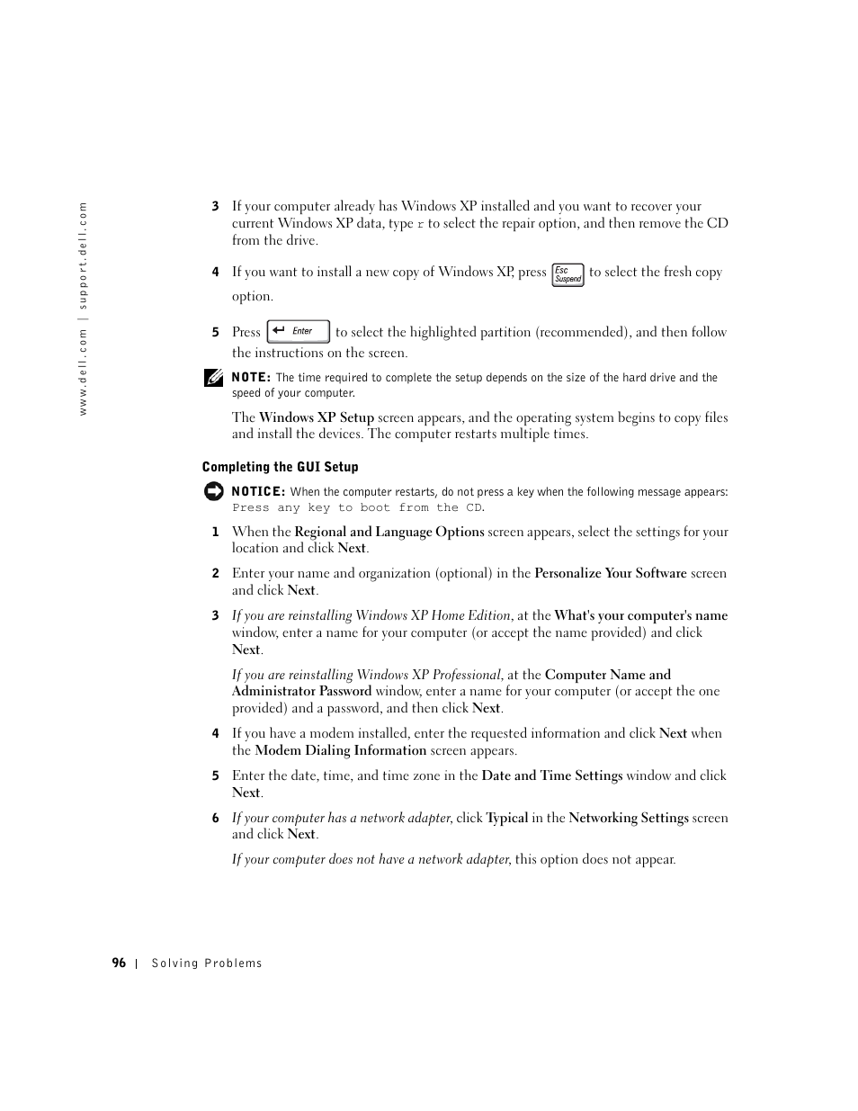 Dell Inspiron 5100 User Manual | Page 96 / 160