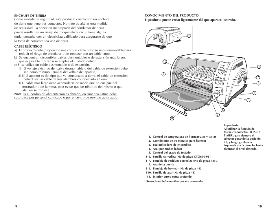 Black & Decker TOASTER-R-OVEN CTO649 User Manual | Page 6 / 15