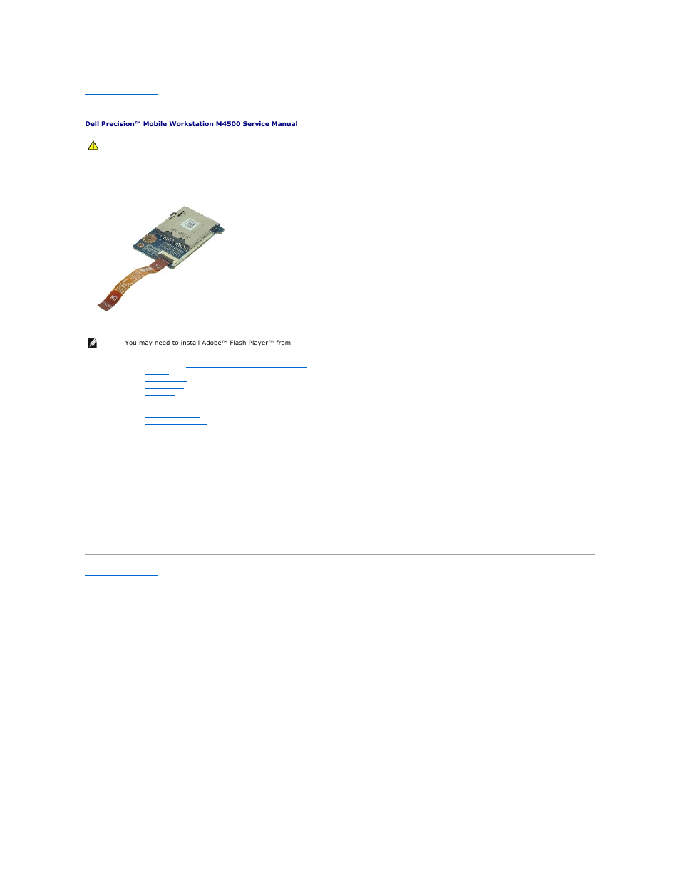 Sd card board, Removing the sd card board, Replacing the sd card board | Dell Precision M4500 (Early 2010) User Manual | Page 41 / 54