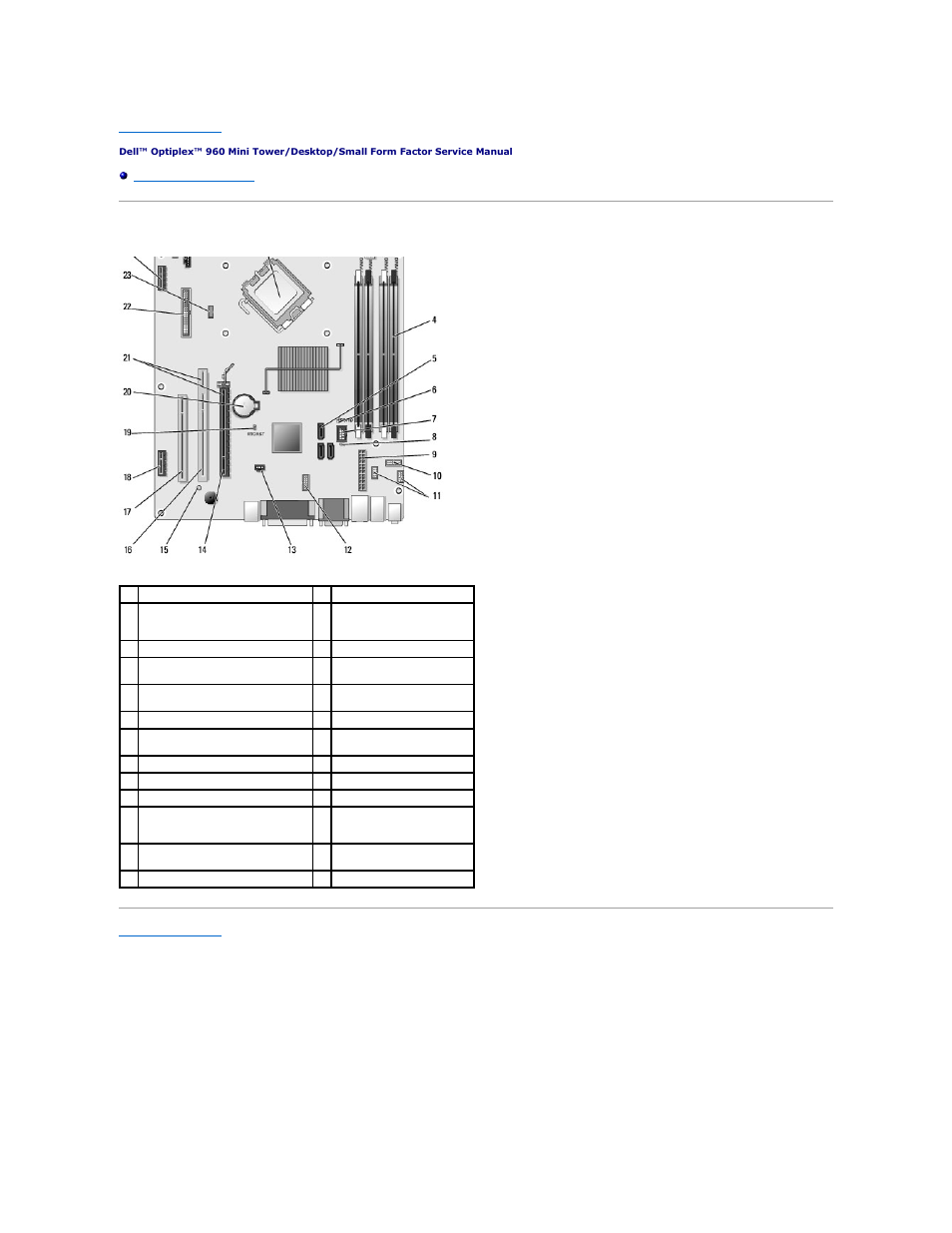 System board components | Dell OptiPlex 960 (Late 2008) User Manual | Page 50 / 146