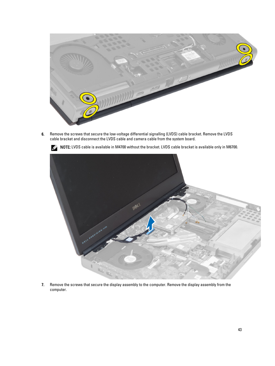Dell Precision M4700 (Mid 2012) User Manual | Page 43 / 83