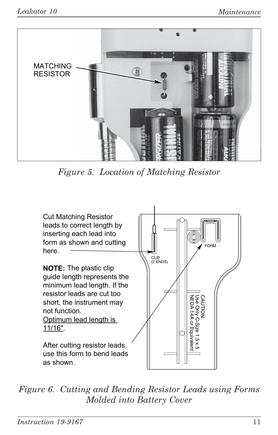 Figure 5. location of matching resistor | Bacharach Leakator 10 User Manual | Page 15 / 24