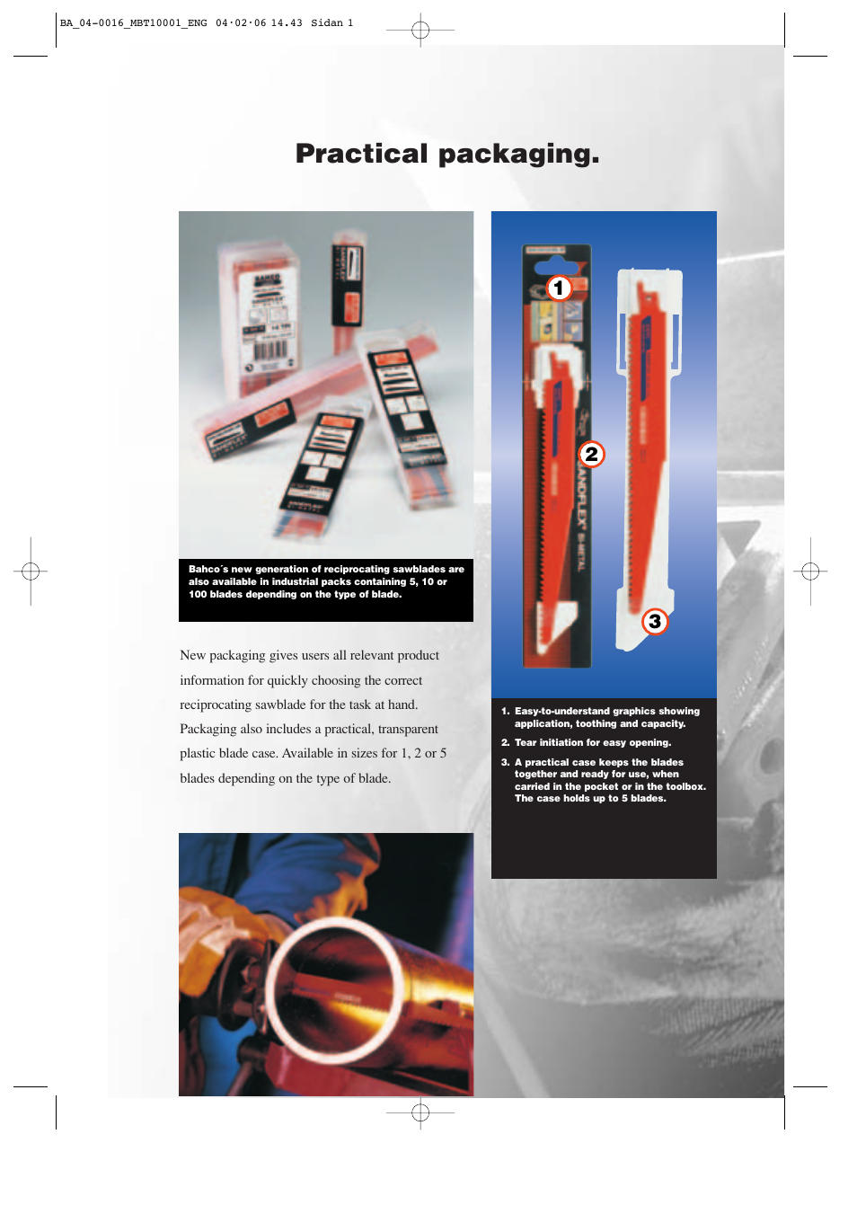 Practical packaging | Bahco Sandflex 3840 User Manual | Page 7 / 8