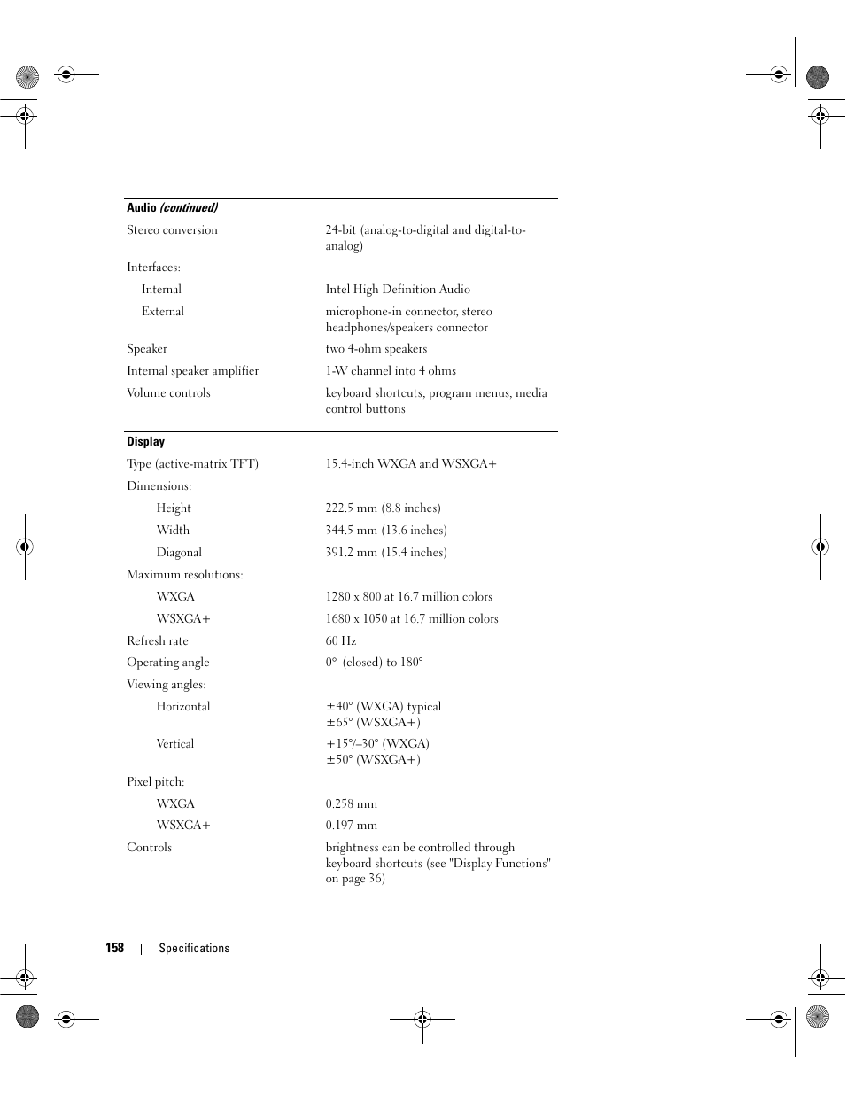 Dell Inspiron 6400 User Manual | Page 158 / 186