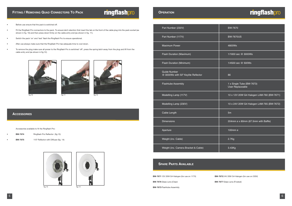 Bowens RINGFLASH PRO BWL-0485 User Manual | Page 4 / 4
