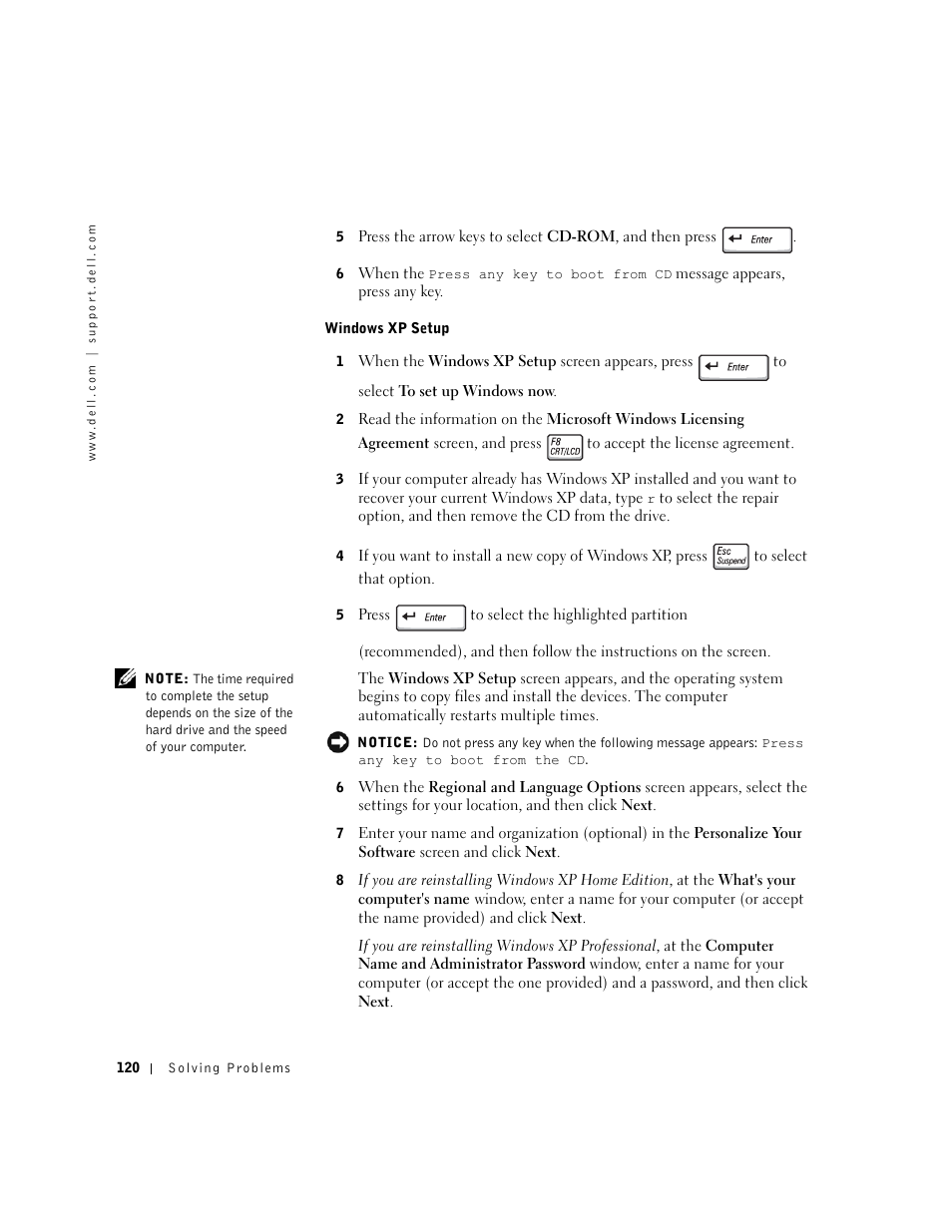 Dell Inspiron 8500 User Manual | Page 120 / 186