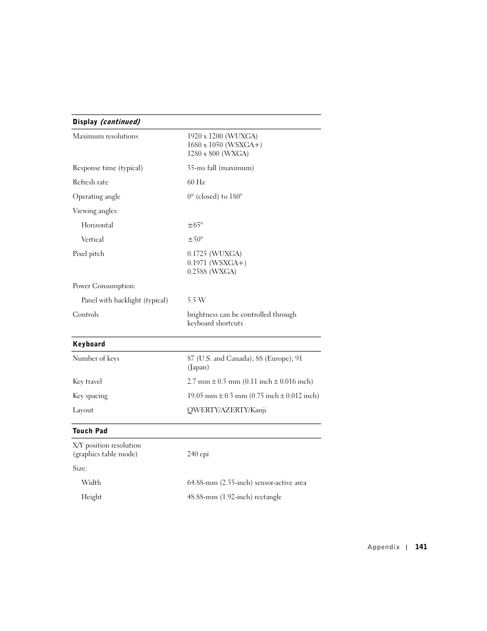 Dell Inspiron 8500 User Manual | Page 141 / 186