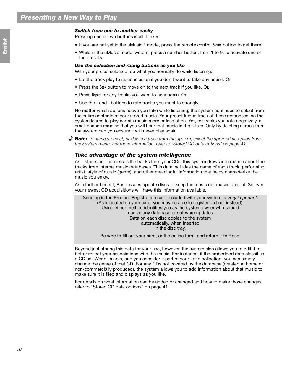 Presenting a new way to play | Bose LIFESTYLE 38 User Manual | Page 10 / 184
