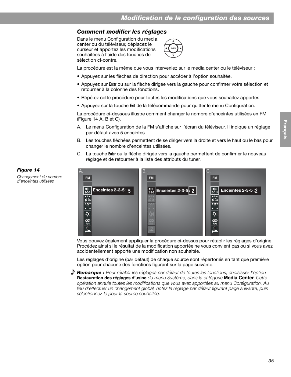 Modification de la configuration des sources | Bose LIFESTYLE 38 User Manual | Page 151 / 184
