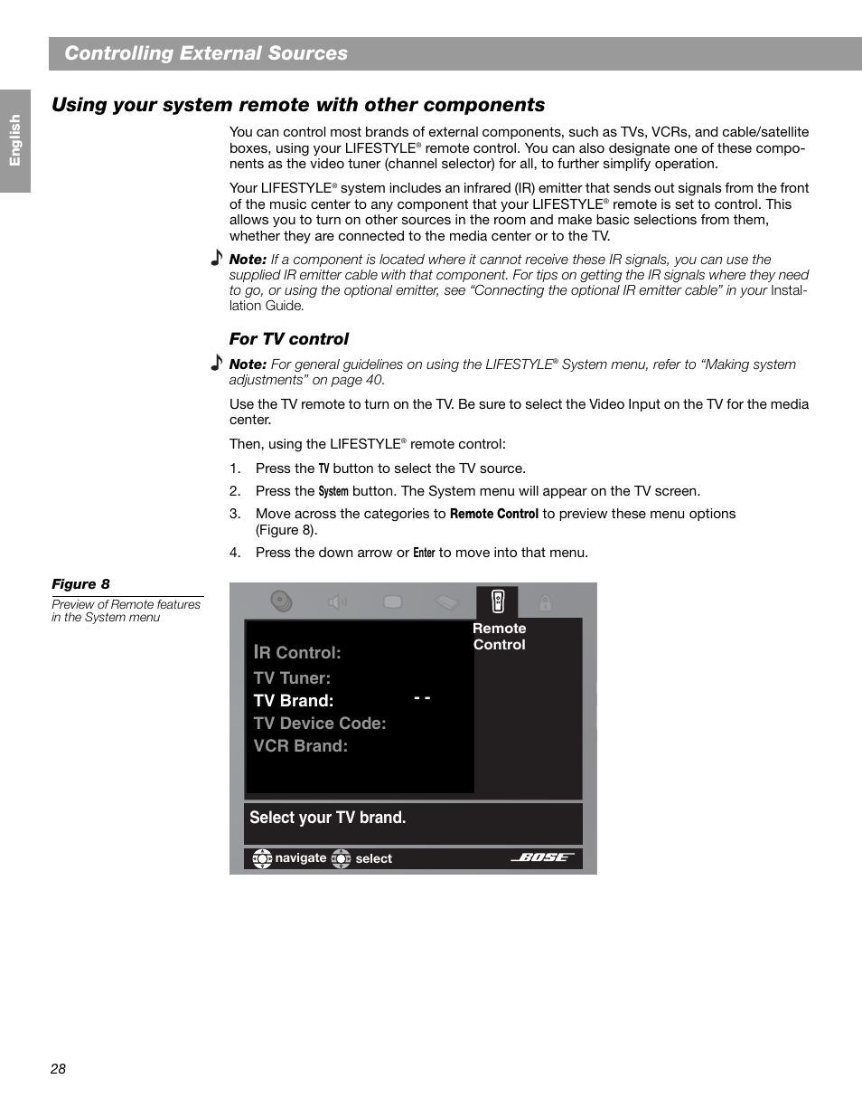Bose LIFESTYLE 38 User Manual | Page 28 / 184