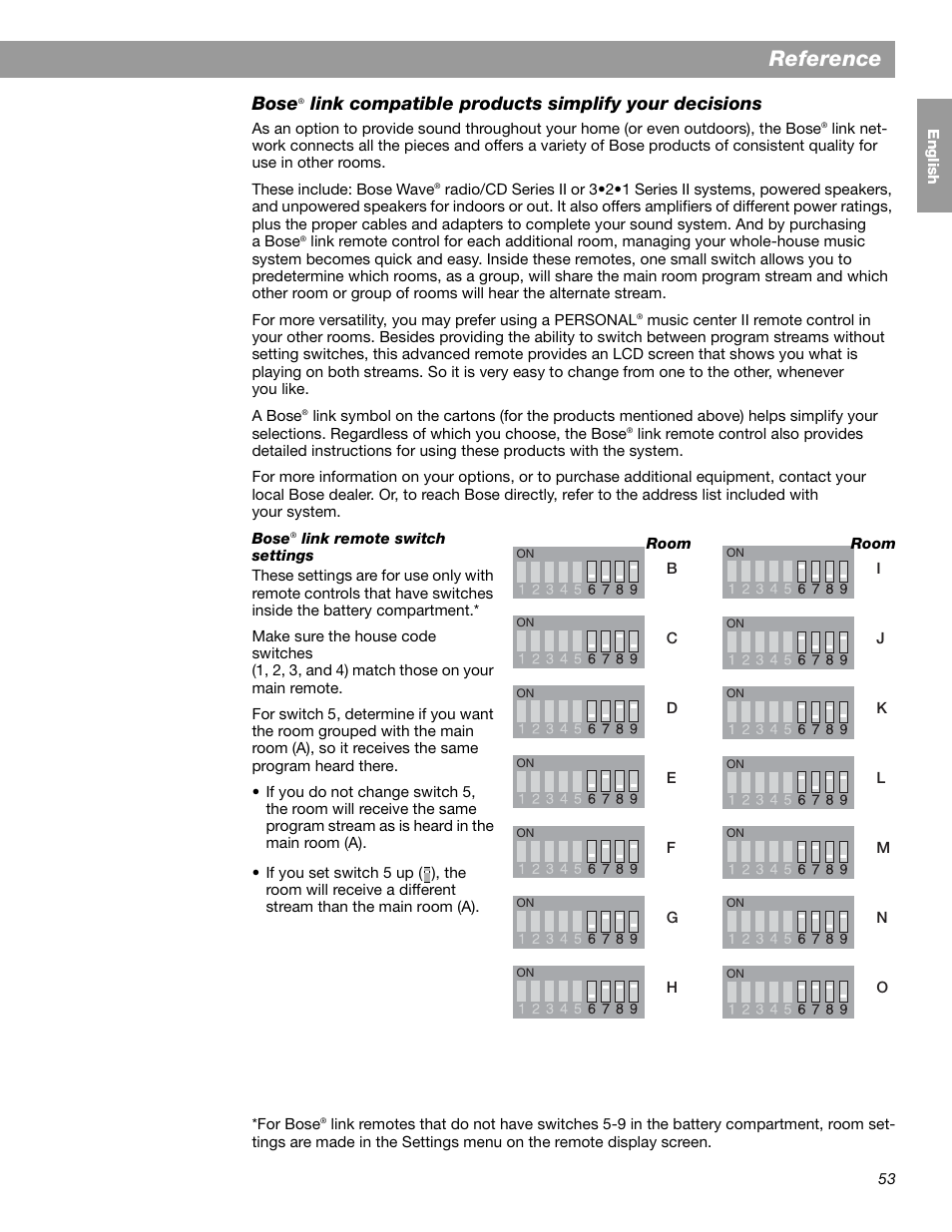 Reference, Bose, Link compatible products simplify your decisions | Bose LIFESTYLE 38 User Manual | Page 53 / 184
