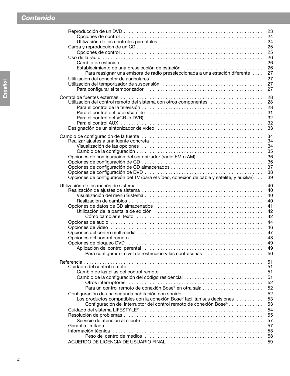 Bose LIFESTYLE 38 User Manual | Page 62 / 184