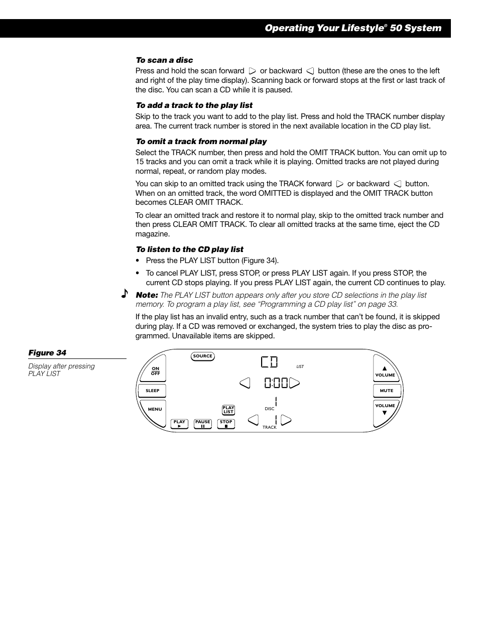 Operating your lifestyle, 50 system | Bose 50 User Manual | Page 33 / 55