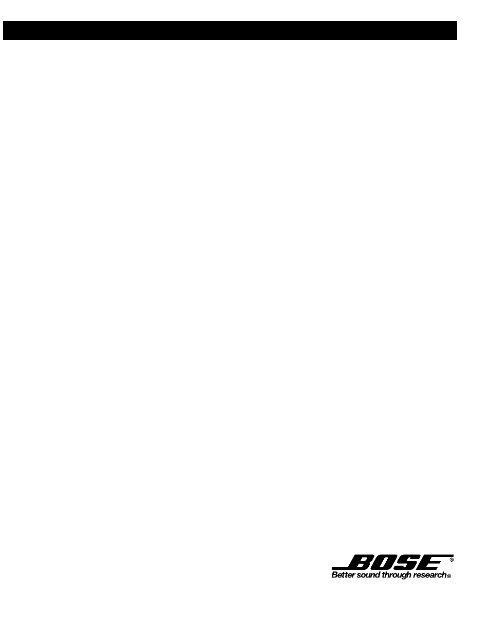 Bose 601TM User Manual | Page 11 / 11