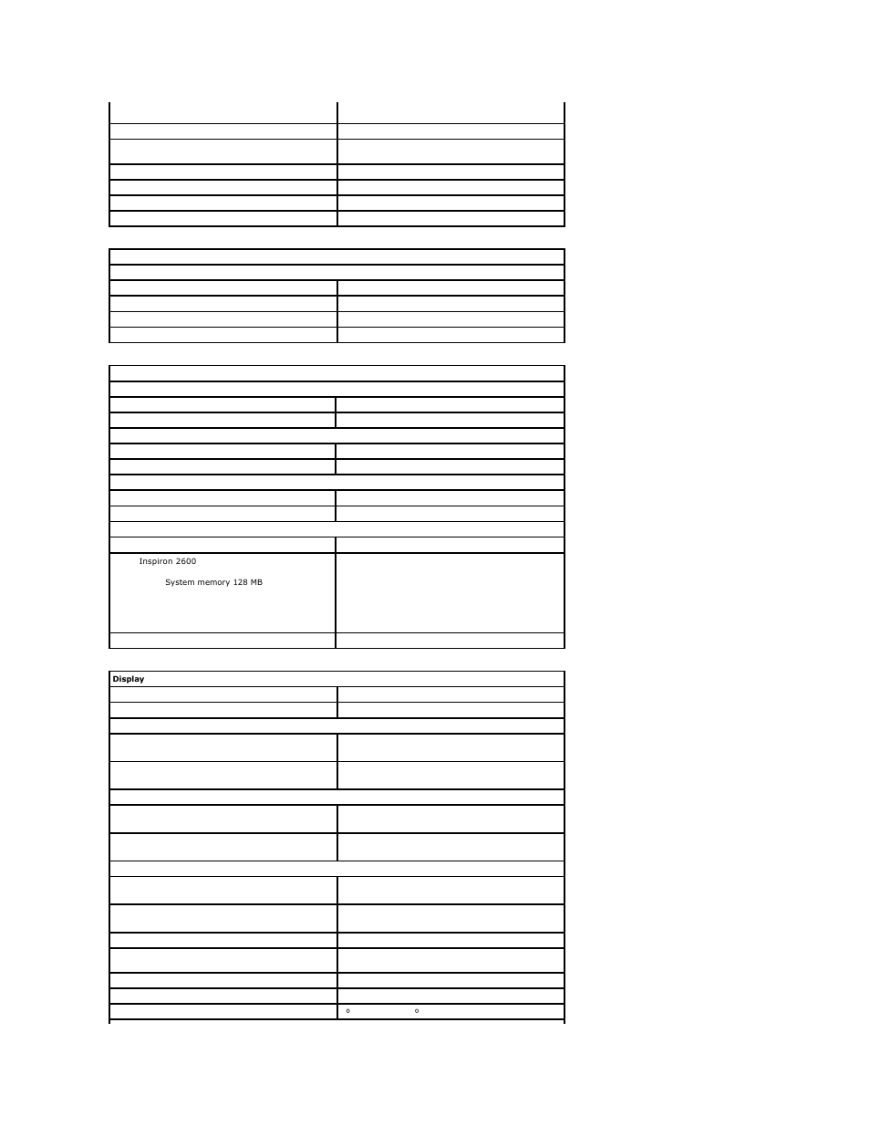 Communications, Video, Display | Dell INSPIRON 2600 User Manual | Page 59 / 87