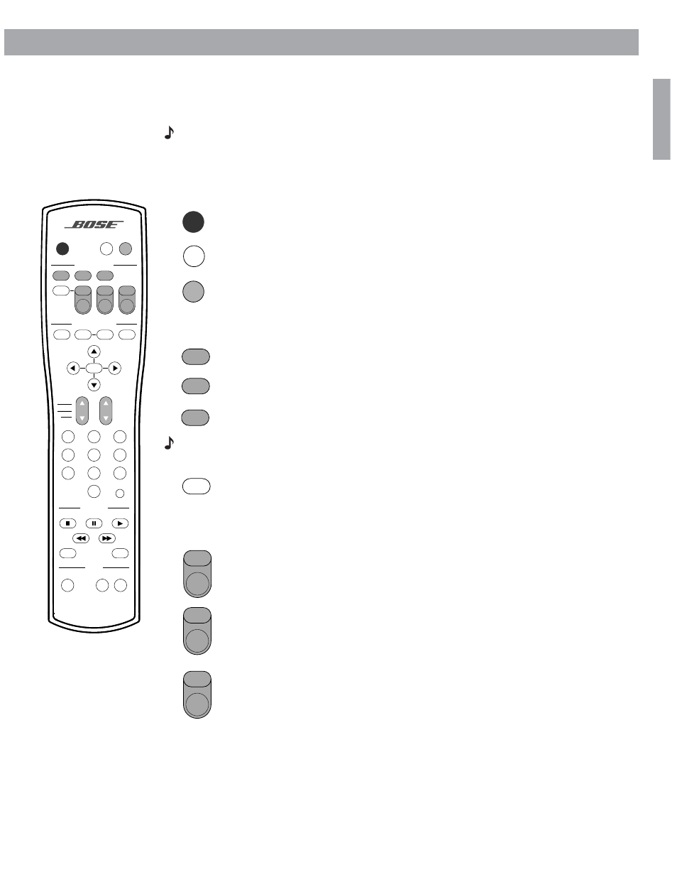 Controls and indicators, The remote control, Controls and indicators the remote control | English | Bose Lifestyle 18 User Manual | Page 7 / 46