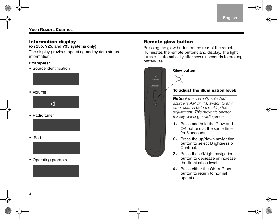 Bose LIFESTYLE V35/V25 User Manual | Page 12 / 34