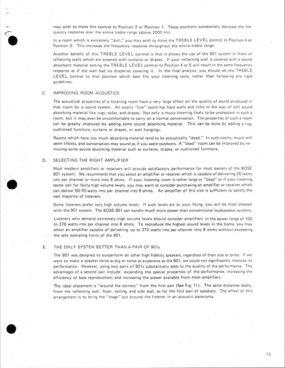 Bose 901 Series II User Manual | Page 13 / 16