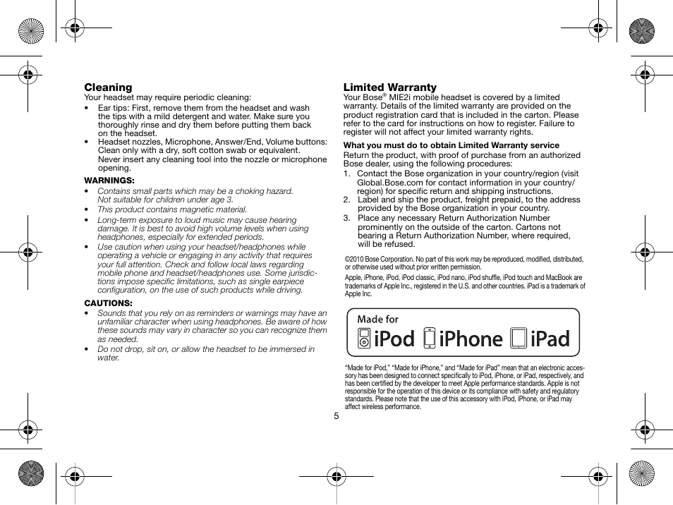 Bose AM331087 User Manual | Page 6 / 7