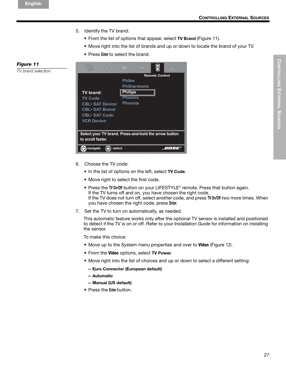 Bose LIFESTYLE 289328 User Manual | Page 27 / 68