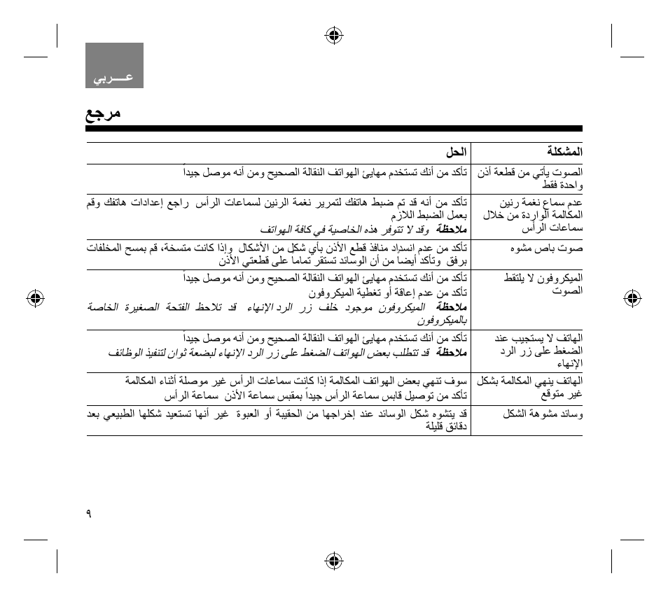 01_ara_print_rev, ﻊﺟﺮﻣ | Bose AM319137 User Manual | Page 122 / 132