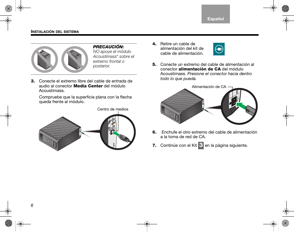 Bose LIFESTYLE V35 User Manual | Page 8 / 18