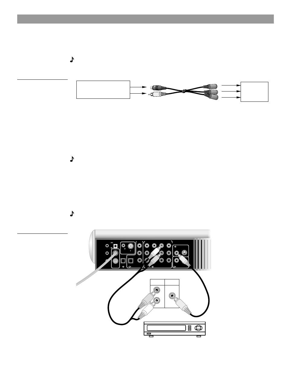 System installation instructions, Connecting your vcr to the system (optional), Component video adapter connections | Media center-to-vcr video and audio connections, Vcr vcr connector panel, S-video output composite video output | Bose AM259777 User Manual | Page 16 / 32