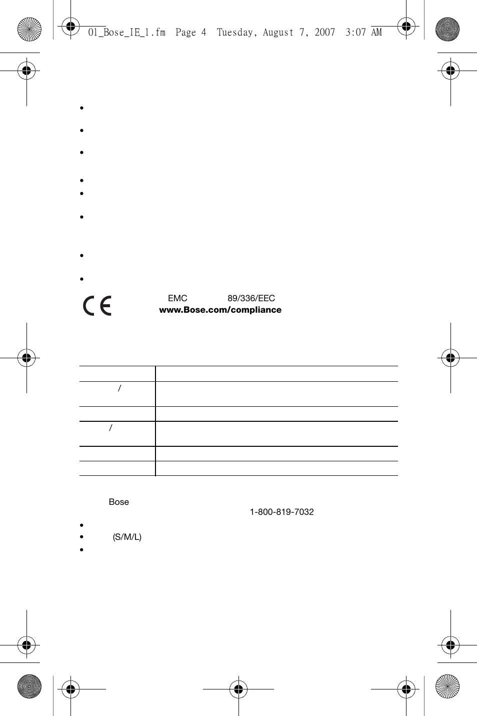 Bose In-Ear Headphones User Manual | Page 49 / 55