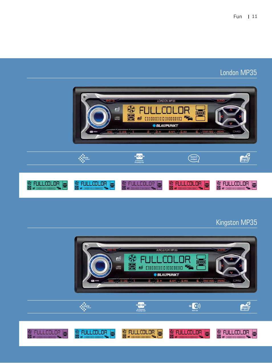 London mp35 kingston mp35 | Blaupunkt Car Multimedia User Manual | Page 11 / 92