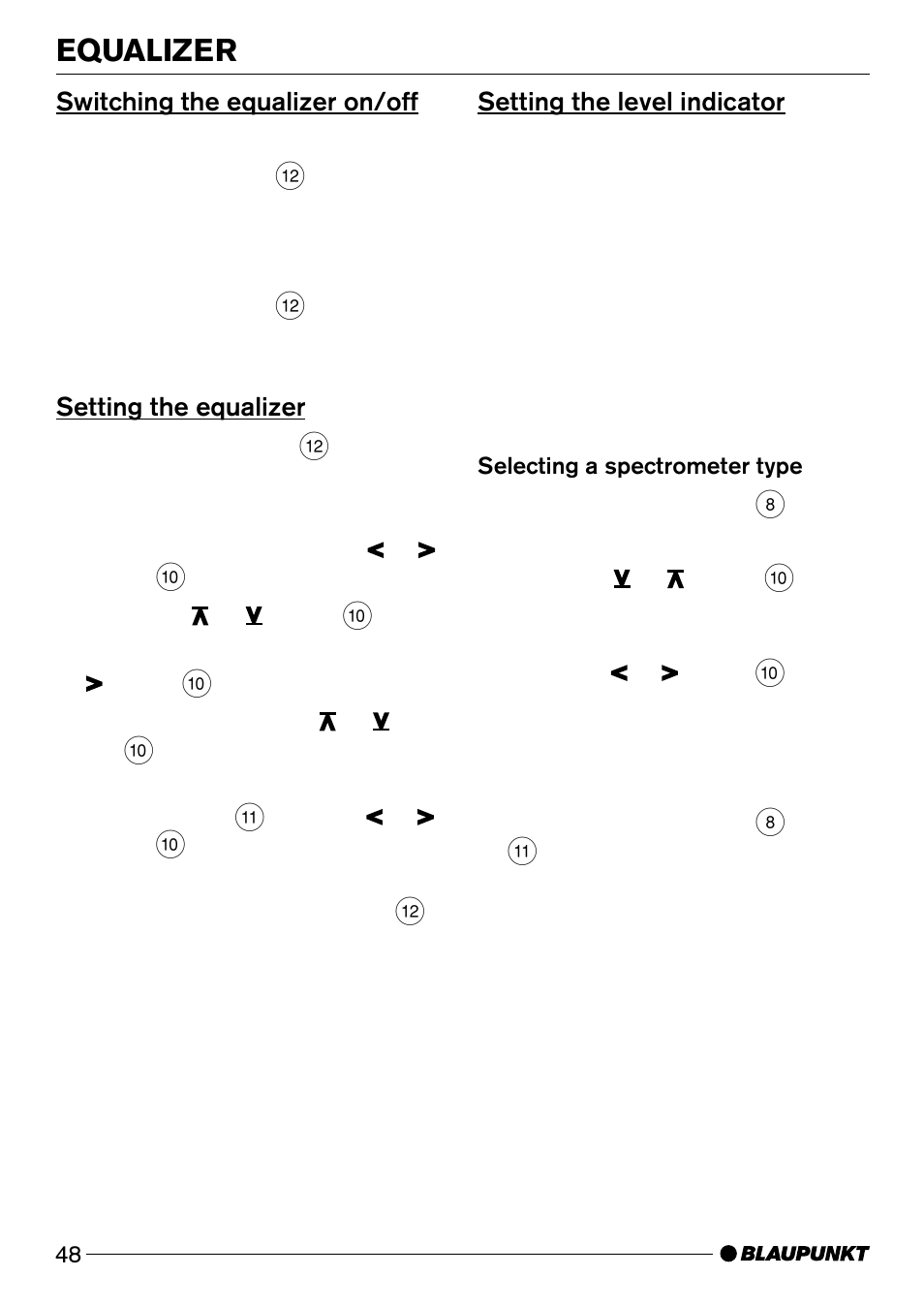 Equalizer | Blaupunkt Wiesbaden CD51 User Manual | Page 23 / 26