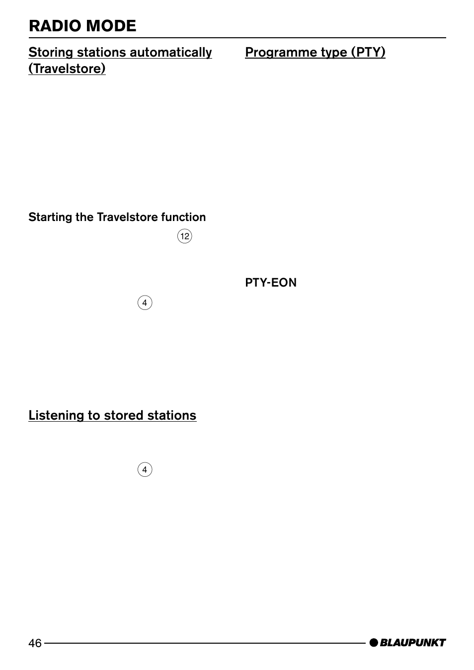 Radio mode | Blaupunkt Arizona DJ73 User Manual | Page 17 / 33