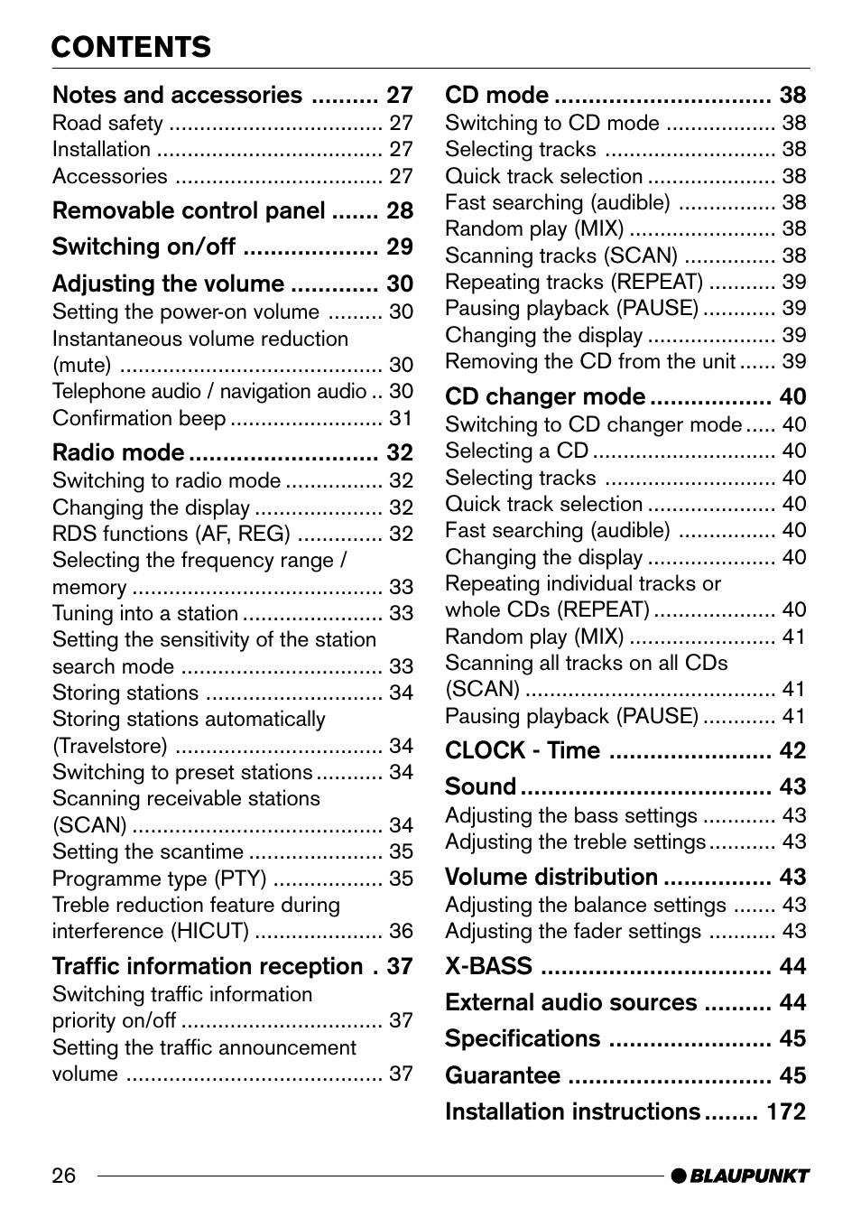 Blaupunkt Santa Cruz CD31 User Manual | Page 4 / 23