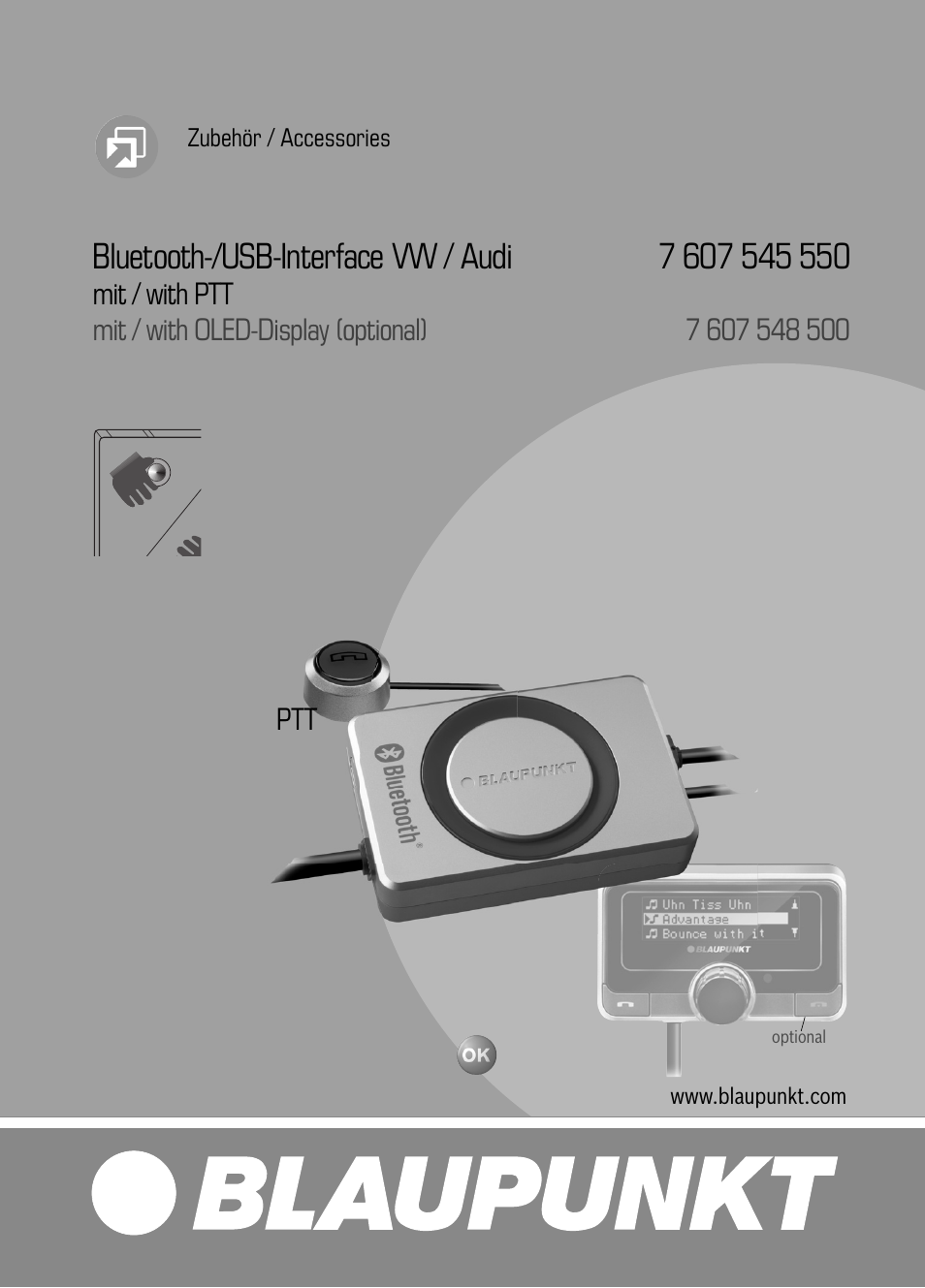 Blaupunkt VW / AUDI 7 607 545 550 User Manual | 24 pages