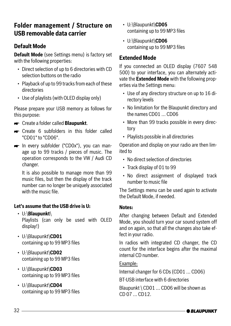 Blaupunkt VW / AUDI 7 607 545 550 User Manual | Page 13 / 24