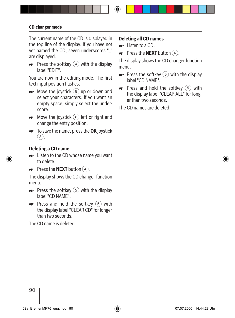 Blaupunkt BREMEN MP76 User Manual | Page 38 / 55