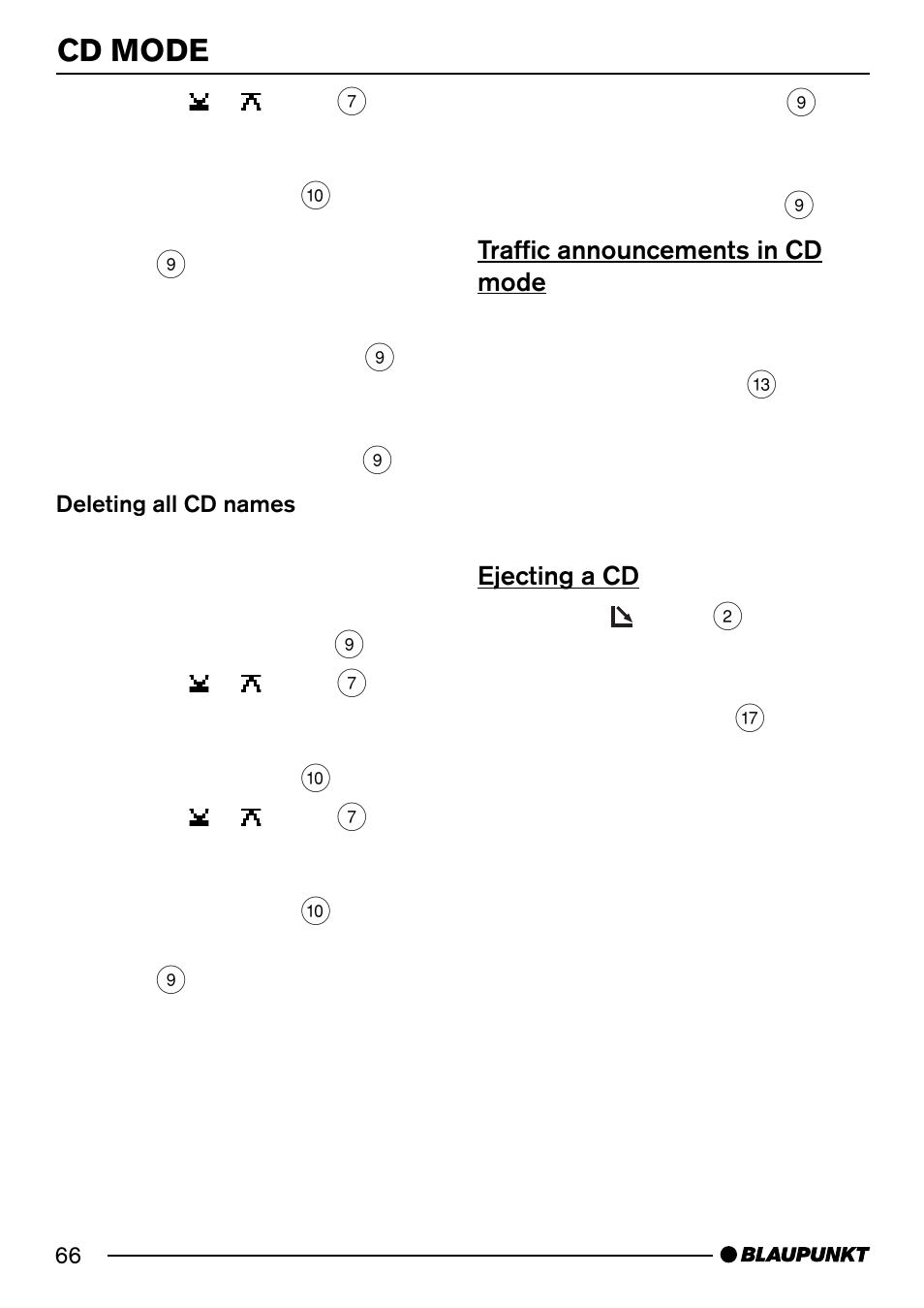 Cd mode | Blaupunkt Acapulco MP54 User Manual | Page 23 / 45