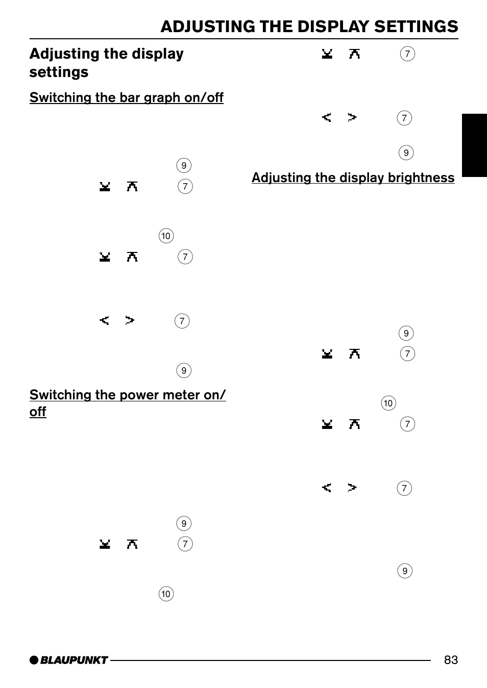 Adjusting the display settings | Blaupunkt Acapulco MP54 User Manual | Page 40 / 45