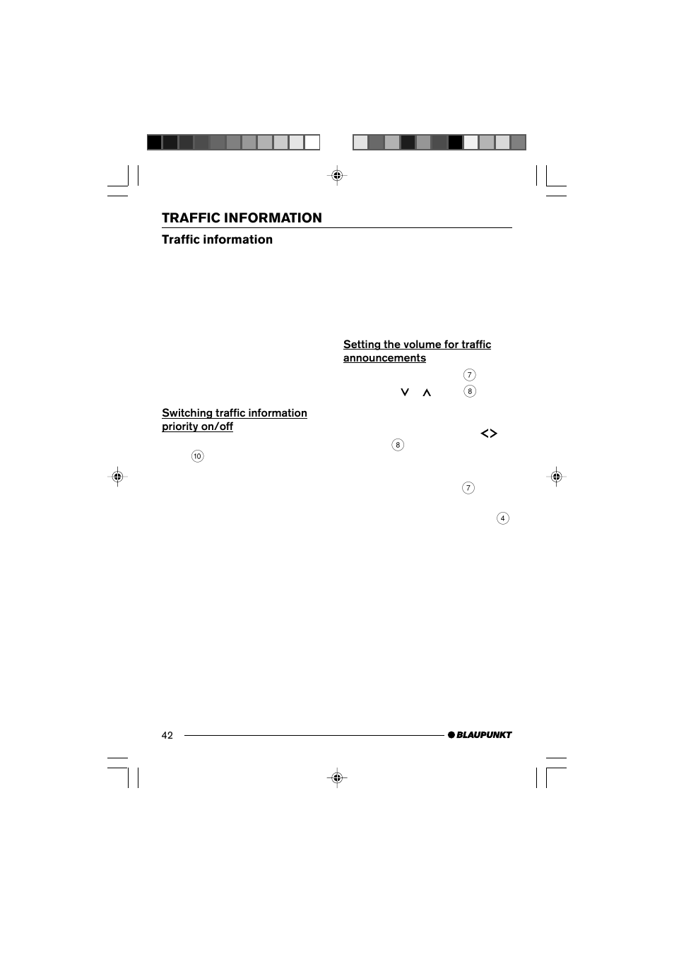 Traffic information | Blaupunkt 7 645 190 310 User Manual | Page 15 / 37