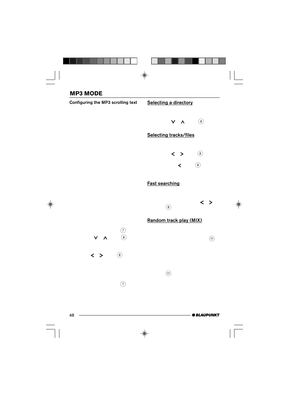 Mp3 mode | Blaupunkt 7 645 190 310 User Manual | Page 21 / 37