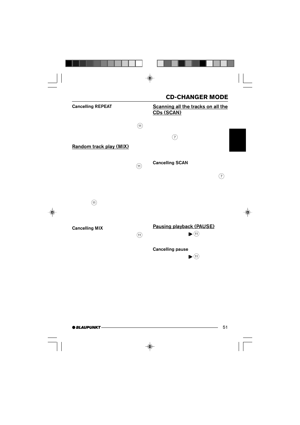 Cd-changer mode | Blaupunkt 7 645 190 310 User Manual | Page 24 / 37