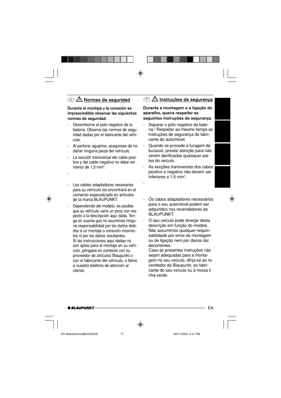 Blaupunkt Atlanta CD34 User Manual | Page 79 / 84