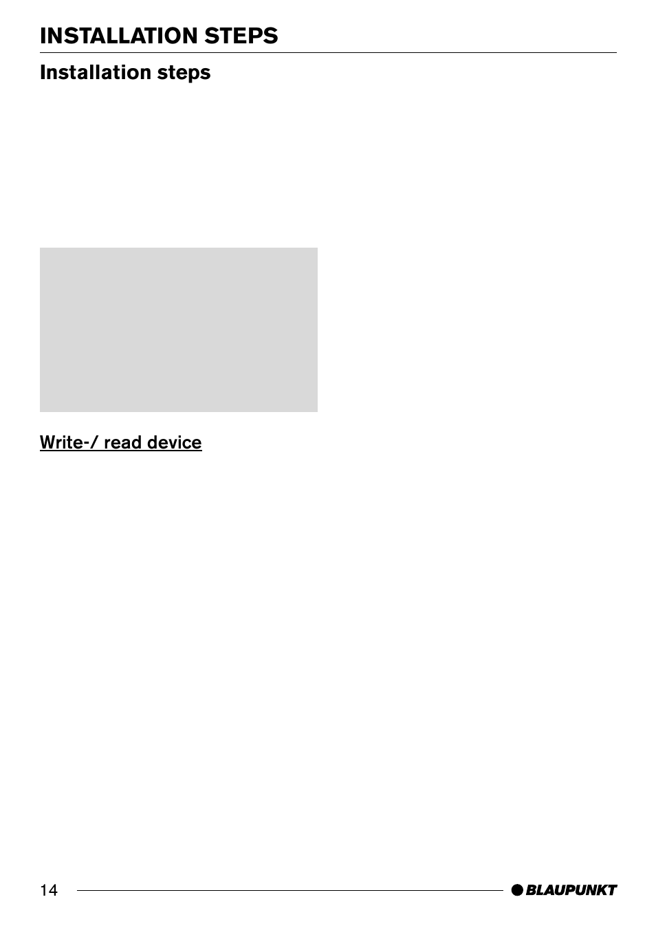 Installation steps, Write-/ read device | Blaupunkt Compact Drive MP3 User Manual | Page 5 / 11
