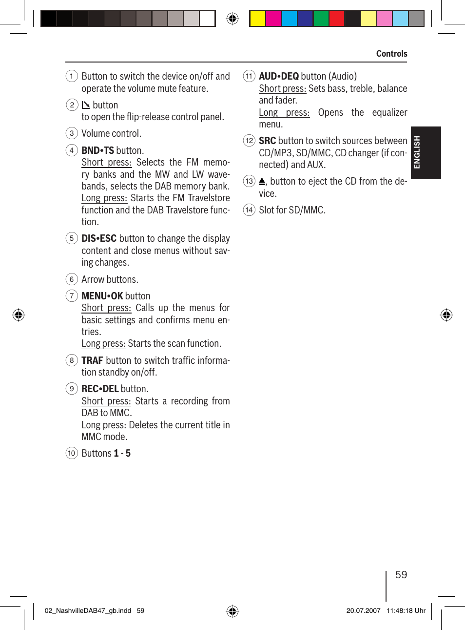 Blaupunkt NASHVILLE DAB47 User Manual | Page 3 / 59
