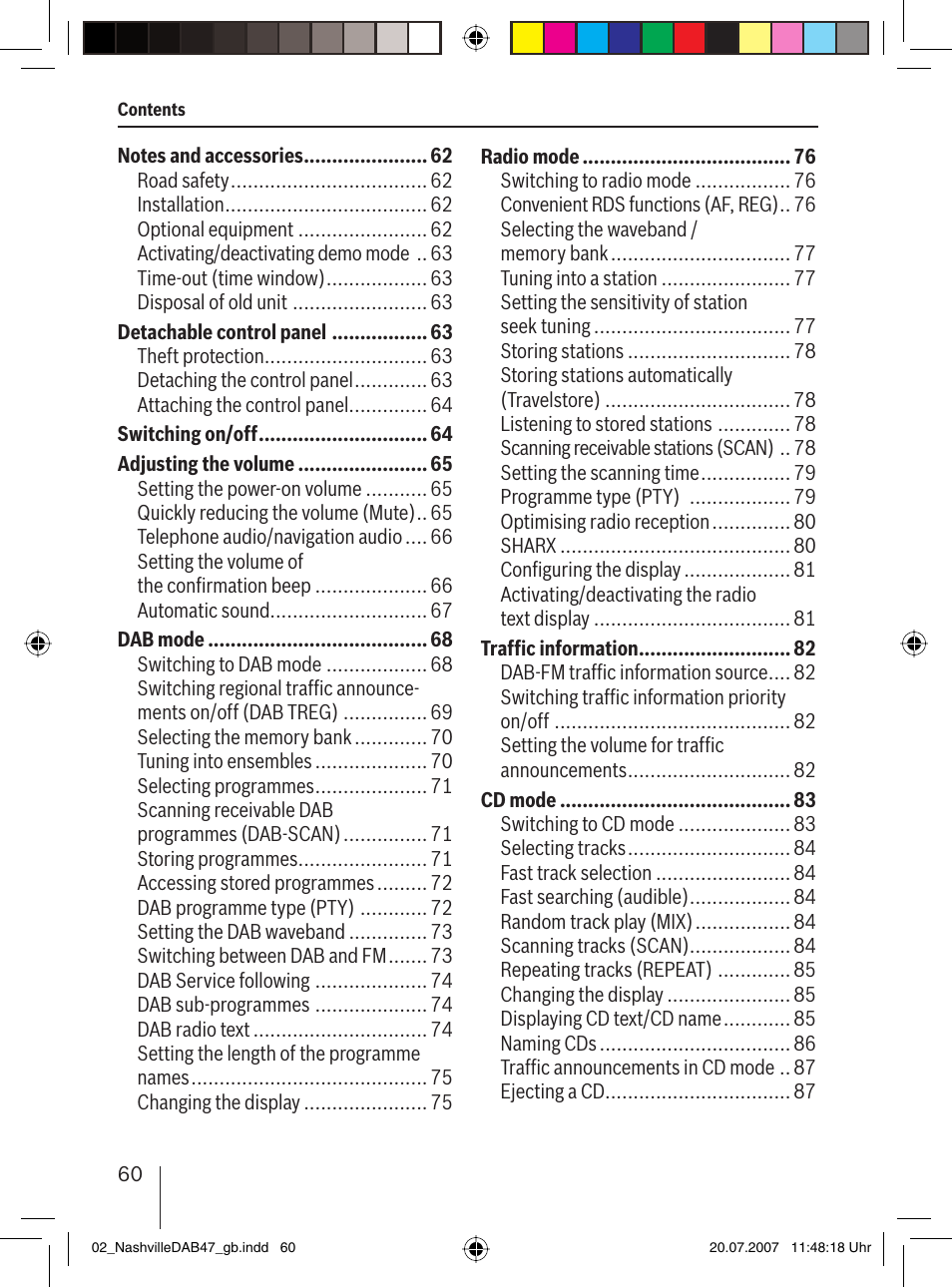 Blaupunkt NASHVILLE DAB47 User Manual | Page 4 / 59