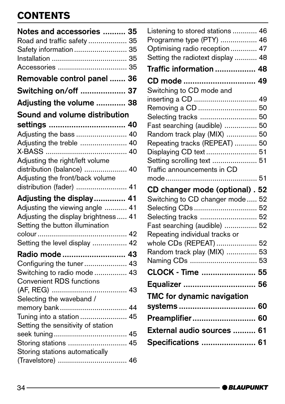 Blaupunkt MIAMI 7 643 810 310 User Manual | Page 5 / 33